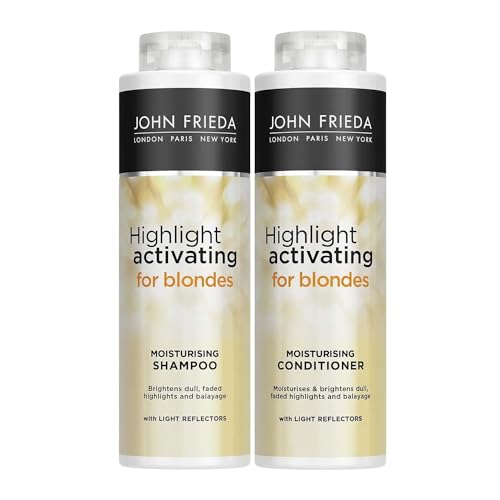 John Frieda Highlight Activating for Blondes Feuchtigkeitsspendendes Shampoo und Conditioner, 2 x 500 ml