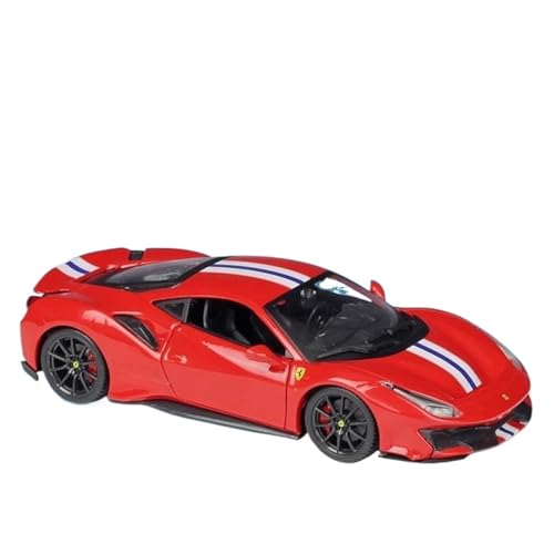 LUgez maßstabsgetreues Auto 1:24 für Ferrari 488 GTB LaFerrari Roma Supercar Maßstab Auto Modell Druckguss Auto Modell Metall Auto Modell Modellfahrzeug zum Sammeln (Color : C)