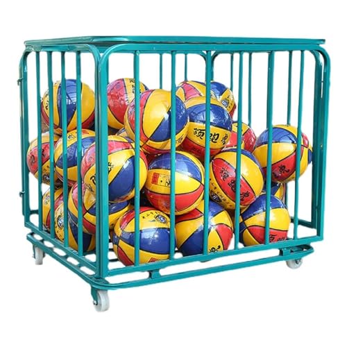 YEHOZZ Sportball-Ausrüstungswagen, Basketballständer, Garage Zur Aufbewahrung Von Sportgeräten, Ballaufbewahrung Für Fußball, Volleyball, Fußball | Ball-Organizer,80x60x70cm/31.5x23.6x27.6in