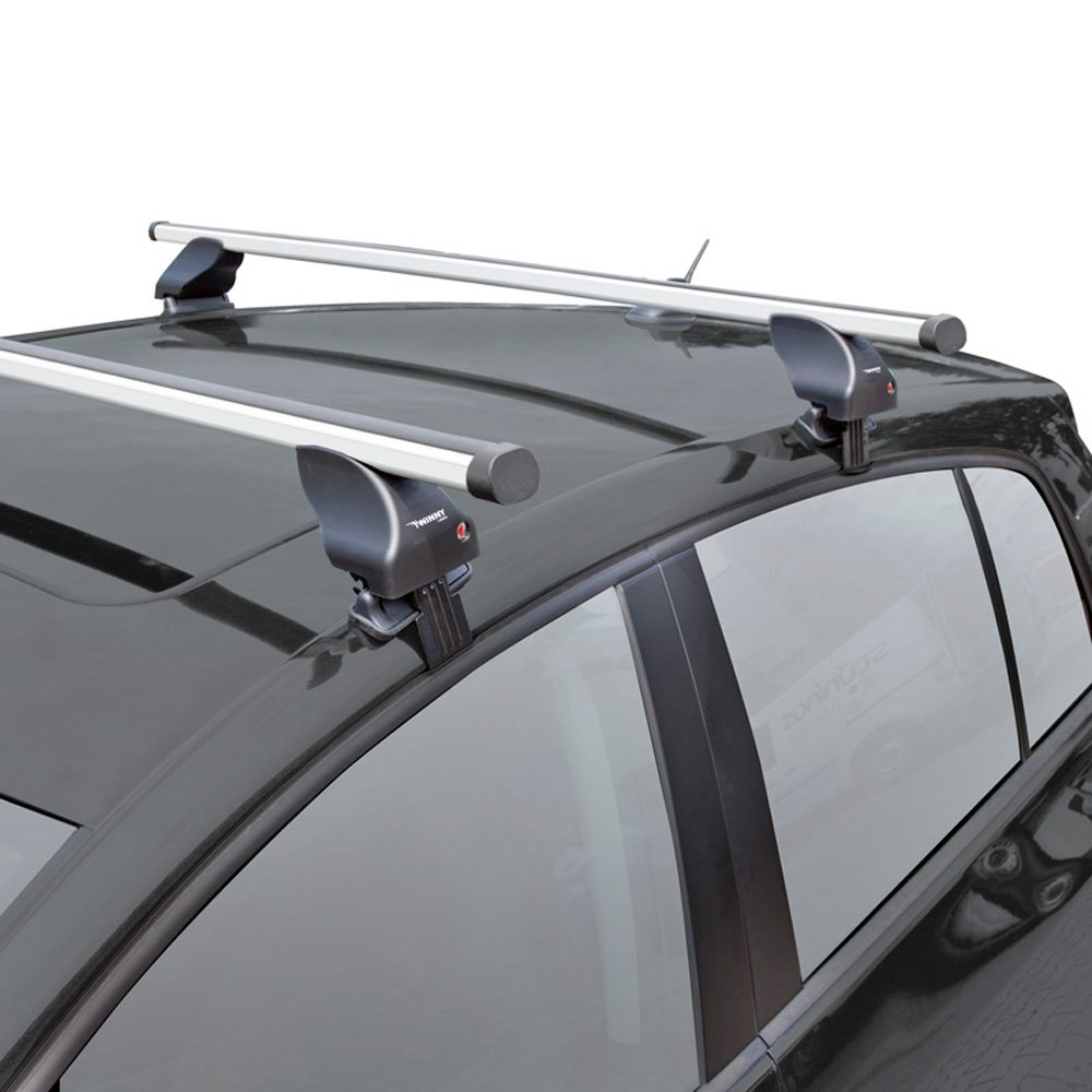 Twinny Load Dachträgersatz Aluminium A09 kompatibel mit Ford Focus/C-Max (mit fixen Befestigungspunkten) & Mazda 3