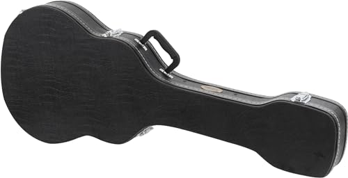 Rocktile Gitarrenkoffer für Halbakustik Gitarre ES-Style II - gepolstertes Hardcase - integriertes Innenfach - abschließbar - Gesamtlänge: 106 cm - Schwarz
