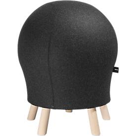 Hocker Sitness Alpine, mit integriertem Gymnastikball, Bezug 75 % Schurwolle, anthrazit