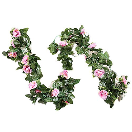 Künstliche Blatt Künstliche Blume Künstliche Rose Blume Gefälschte hängend Dekorative Artificials Garland Wedding Blumen Wanddekoration Künstliche Blumen (Color : D)