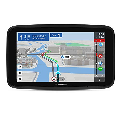 TomTom Navigationsgerät GO Discover (7 Zoll, Stauvermeidung dank TomTom Traffic, Karten-Updates Welt, schnelle Updates via WiFi, Verfügbarkeit von Parkplätzen, Kraftstoffpreise, hochwertige Halterung)