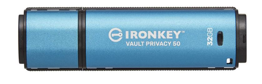 Kingston IronKey Vault Privacy 50 32GB verschlüsselter USB | FIPS 197 | AES-256bit | BadUSB Attack Protection | Multi-Passwortoptionen | IKVP50/32GB