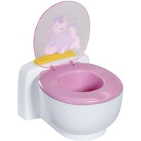 Zapf Creation 828373 BABY born Bath Toilette mit Geräuschfunktion und glitzerndem Häufchen zum wegspülen, Puppenzubehör 43 cm