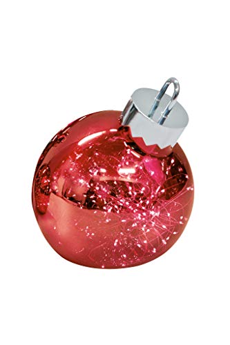 sompex LED Dekoleuchte Ornament, Große Weihnachtskugel mit Beleuchtung, Dekoelement Fußboden, Farbe:rot, Durchmesser:Ø 30 cm