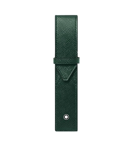 Montblanc Sartorial Etui für 1 Schreibgerät aus Leder in der Farbe Grün, Maße: 16cm x 3cm x 1,6cm, 131200