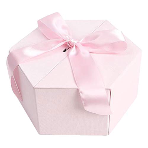 Cabilock 1 Stück Karton Verpackungsbox Geschenkbox Sechseckige Box Valentinstag Sechseckiges Geschenk Süßer Lippenstift Vorliegender Fall Papier Handbuch Snackbox Brautjungfer