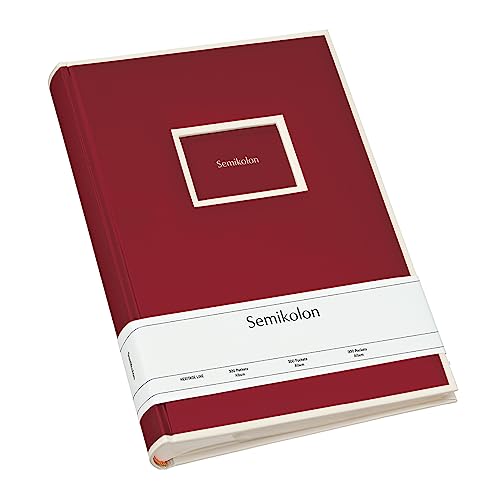 Semikolon 351119 300 Pockets Album – 22,5 x 32,8 cm – 100 Seiten cremefarben, für 300x 10x15 Fotos – burgundy dunkel-rot