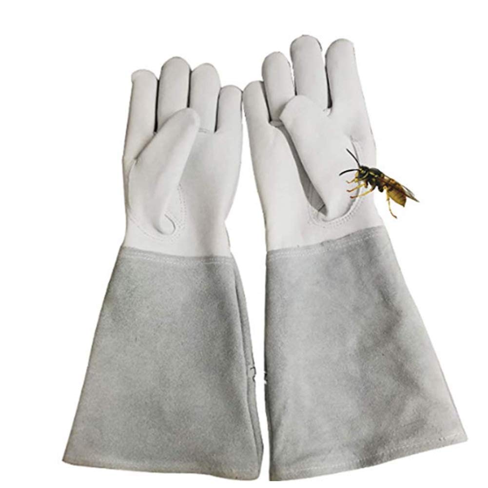 MHGLOVES Imkerhandschuhe, Stichfeste und schnittfeste Arbeitsschutzhandschuhe, Gartenhandschuhe aus Leder für Männer und Frauen (1 Paar),XL