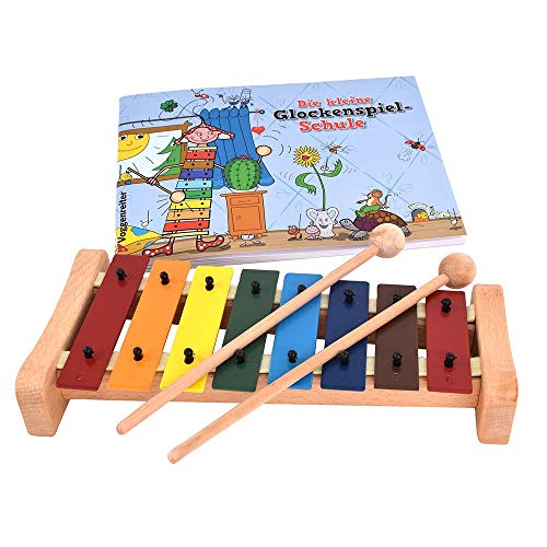 Glockenspiel-Set mit 8 bunten Klangplatten