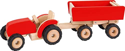 Goki 55942 - Traktor mit Anhänger, rot