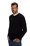 JP 1880 Herren große Größen Übergrößen Menswear L-8XL Pullover, Basic Form, V-Ausschnitt, Baumwolle schwarz XXL 723418100-XXL