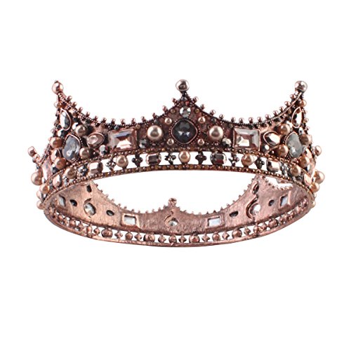 Frcolor Vintage Hochzeit Krone Crystal Queen Crown Tiara für Hochzeit Braut
