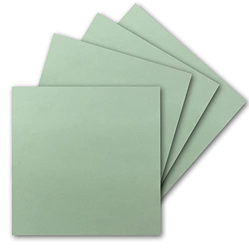 FarbenFroh by GUSTAV NEUSER 150 Einzel-Karten Quadratisch - 15 x 15 cm in Eukalyptus - 240 g/m² - blanko Bastel-Karten, Postkarten, Bastelkarton in Ton-Papier Qualität