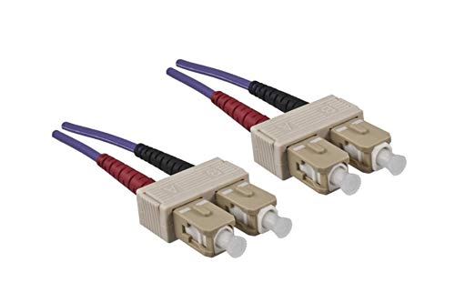 DINIC LWL Kabel OM4, Patchkabel SC/SC Lichtwellenleiter Multimode (30m, violett)