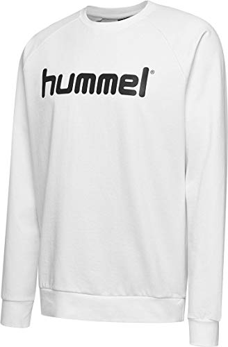 hummel Herren go Cotton Logo Sweatshirt, White, S EU