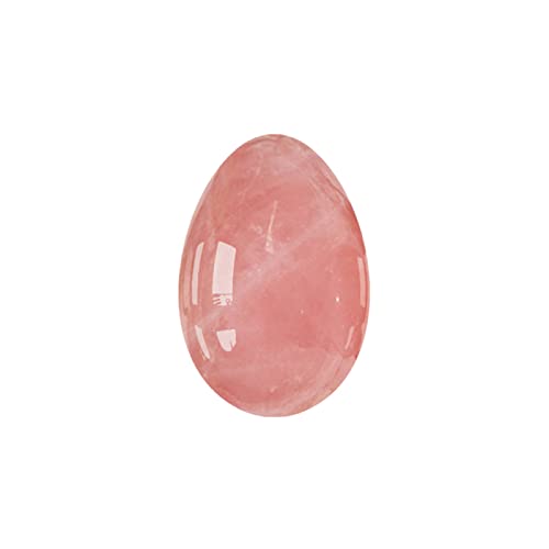 Ungebohrte Yoni-Eier, 45 x 30 mm, natürliches Rosenquarz-Massage-Ei, Obsidian-Kristall-Jade-Eier, Kegel-Übungs-Massageball, Jade-Eier (Color : Rose Quartz Eggs)