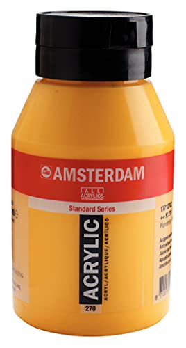 Talens AMSTERDAM Acrylfarben, 1000 ml Flasche, 270 Azogelb dunkel