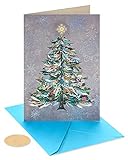 Papyrus Weihnachtskarten mit Umschlägen, fröhlicher Urlaub, festlicher Weihnachtsbaum (14 Stück)