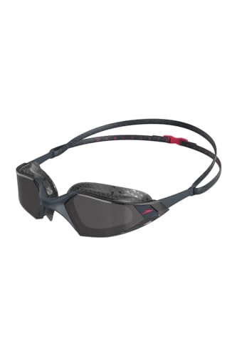 Speedo Unisex-Adult Aquapulse Pro Schwimmbrille, Oxid Grey/Phoenix Red/Smoke, Einheitsgröße