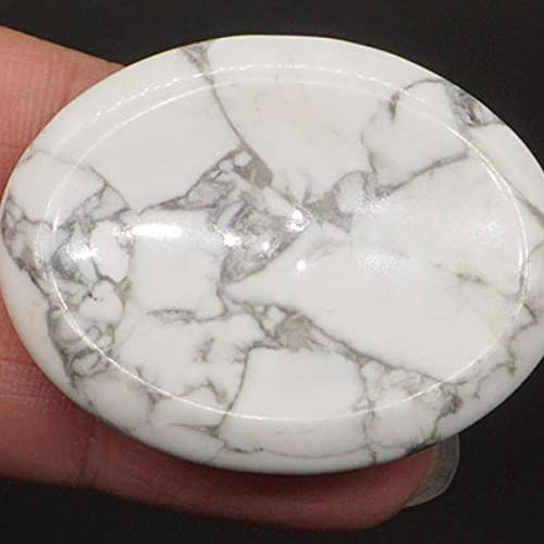 Thumb Worry's Natürlicher Kristall mit sieben Edelsteinen, spirituelles Fingermassage-Handwerk natürlicher Glanz (Color : White Turquoise, Size : Taglia unica)