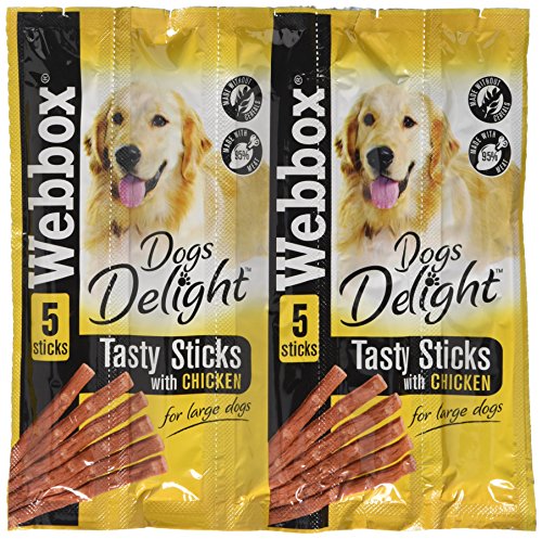 Webbox Dogs Delight Hühnersticks, 55 g, 18 Stück