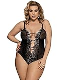 Halter Teddy With Lace Embroidery Size:XXL