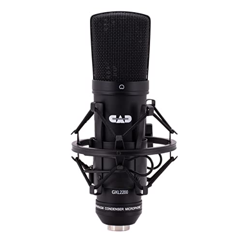 CAD Audio Großmembran Kondensator Mikrofon für Studio & professionelle Aufnahmen Nierenmikrofon Studiomikrofon (XLR, 48V Phantomspeisung, 1 Zoll Membran, 75 OHM Impendanz, 30 Hz - 20 KHz), silber