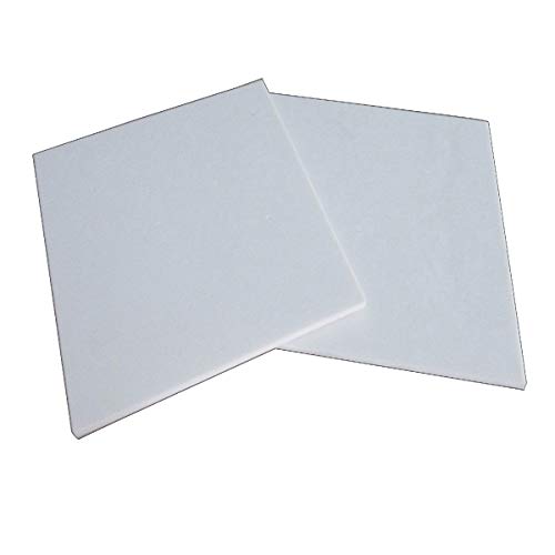 LOKIH Alumina Keramikplatte Substrat Platte Aluminiumoxid Elektrisch Isolierend Korrosionsbeständigkeit Und Verschleißfestigkeit 2 Stücke,100mmx100mmx0.5mm