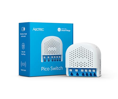 Aeotec Pico Switch, Zigbee 3.0, Smartes Unterputz Relais zum Schalten, 16A, Strommessung, Szenensteuerung, Repeater, Hub erforderl., Works with SmartThings, Homey, Alexa, HA, Designed in Germany