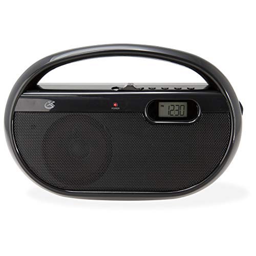 GPX, Inc. R602b Tragbares AM/FM Radio mit Digital Uhr und Line Eingang (schwarz)