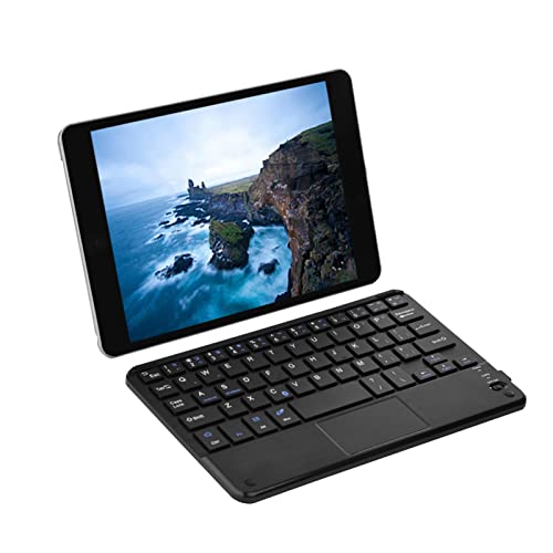 Bluetooth-Tastatur, Ultra-Slim Mini Wireless-Bluetooth-Tastatur mit Touchpad, UV-Filmbehandlung, für Android, für Windows-System, für IOS, Tablet, Schwarz