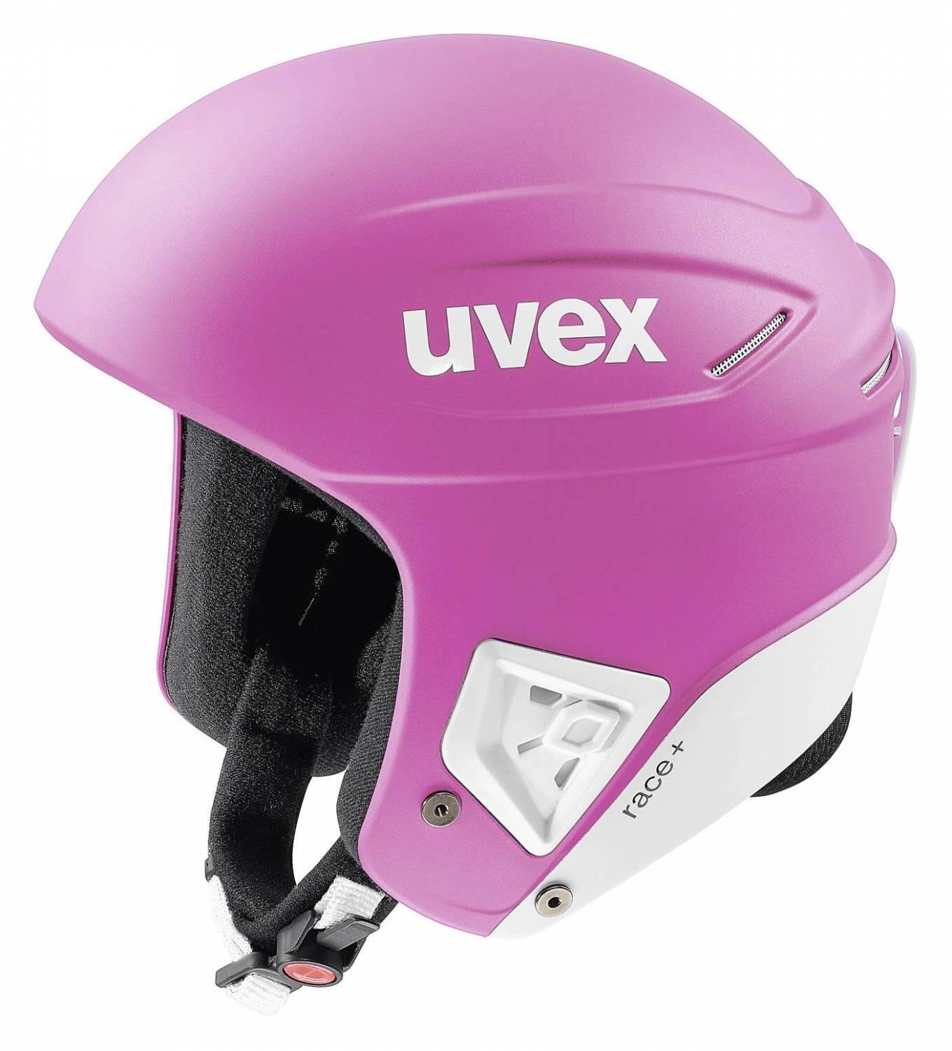 uvex Race+ Rennskihelm (53-54 cm, 90 pink/white mat)