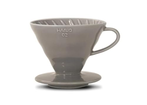 Hario V60 Keramik-Kaffeetropfer, Grau, Größe 02