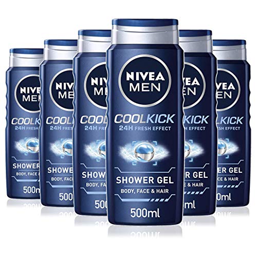 Nivea Men Cool Kick Duschgel, 500 ml, 3 Stück