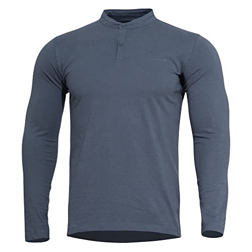 Pentagon Romeo 2.0 Henley Shirt (M, Charcoal Blue)