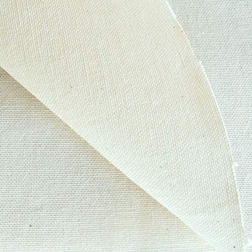 TOLKO Canvas ROH-Baumwolle Stoff | 300cm breit | Schwerer Baumwollstoff naturfarben als Polsterstoff Dekostoff | Stoffe zum Nähen Meterware Baumwolle