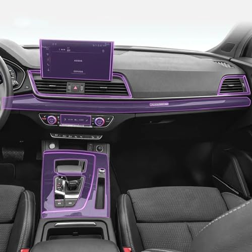 GLZHJ Passend für Audi SQ5 2021-2023 Auto-Innenfolie transparente TPU-Konsole Anti-Kratz-Resist-Folie GPS-Radio-Display-Folie