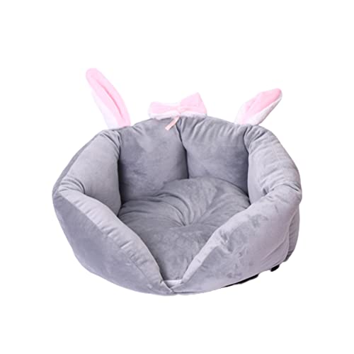 Saterkali Katzenbett in Kaninchenform, warmes Bett für Haustiere, Katzen, Hund, Nest, PP-Baumwolle, D