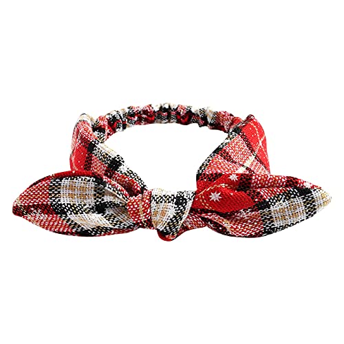 Weihnachtshaarband-elastisches Kaninchen-Ohr-Stirnband-Knoten-Bogen-Haar-Verzierung Bxb814 Haarnadel (Color : D, Size : Taille unique)