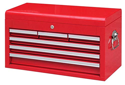 Werkzeugkiste, Aufsatz, groß, mit 6 Schubladen, rot