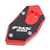 QUXING Motorrad SeitenstäNder CNC Kickstand VergrößErter Pad, für Honda XLV 600 650 700 TRANSALP Dominator NX650 FMX650 FußKissenunterstüTzung Kissenplatte Mit Logo Accessoires