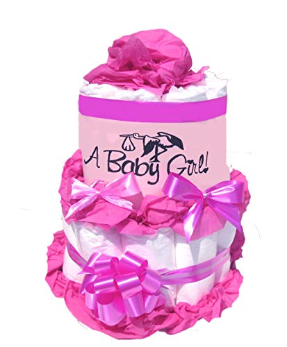 Windeltorte Mädchen | ❥ Baby Girl ❥ | Geschenk zur Geburt & Taufe