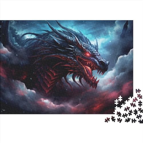 1000-teiliges Puzzle für Erwachsene, Fliegender Drache, Puzzle für Erwachsene, Holzpuzzle, Familienunterhaltungsspielzeug, 1000 Stück (75 x 50 cm)