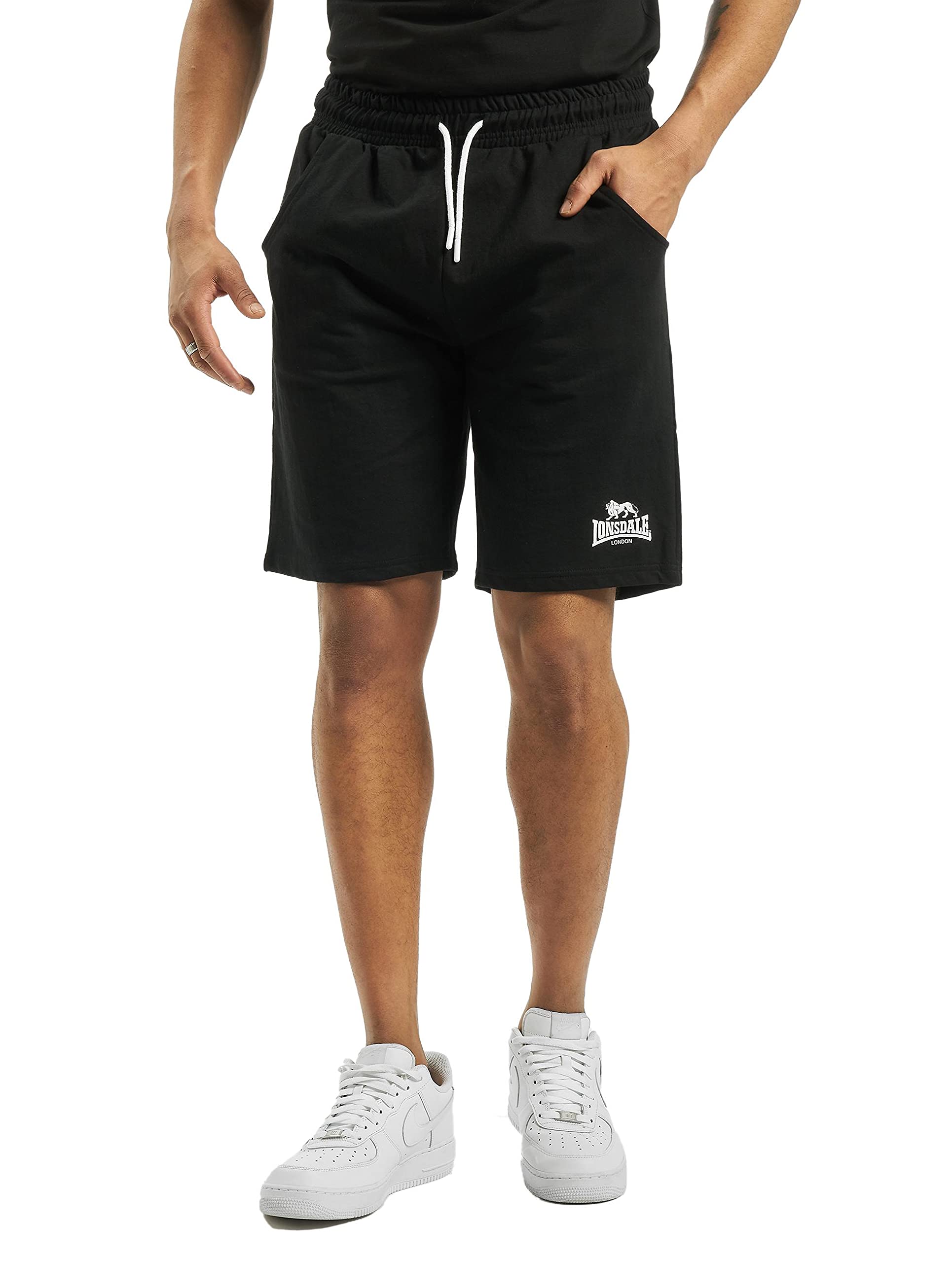 Lonsdale Herren Shorts Normale Passform Coventry, Black/White XL, 113699
