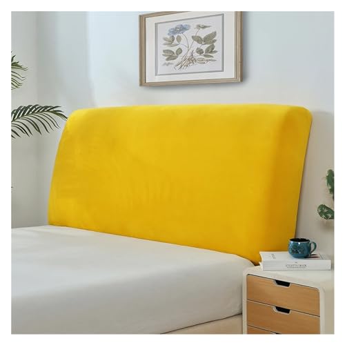 Bettkopfteil Hussen Solid Color Short Plush Elastic Soft All-Inclusive Cover Bed Head Back Cover Bed Headboard Dustproof Cover Schlafzimmer Kopfteil (Color : 04, Size : W100xH65cm)