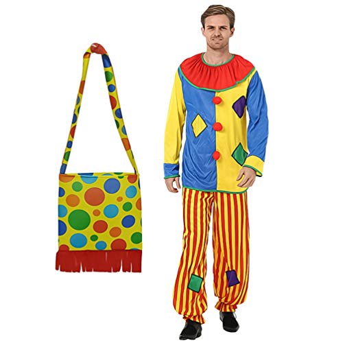 VALICLUD Halloween Clown Kostüm Party Clown Kleidung Anzug Weihnachten Performance Kostüm Clown Verkleiden