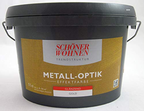 SCHÖNER WOHNEN FARBE Spezialfarbe »Metall-Optik Effektfarbe gold«, glänzend 1 l